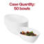 Bol ovale blanc pour fête hawaïenne (½ gallon) - 50 bols-700100505