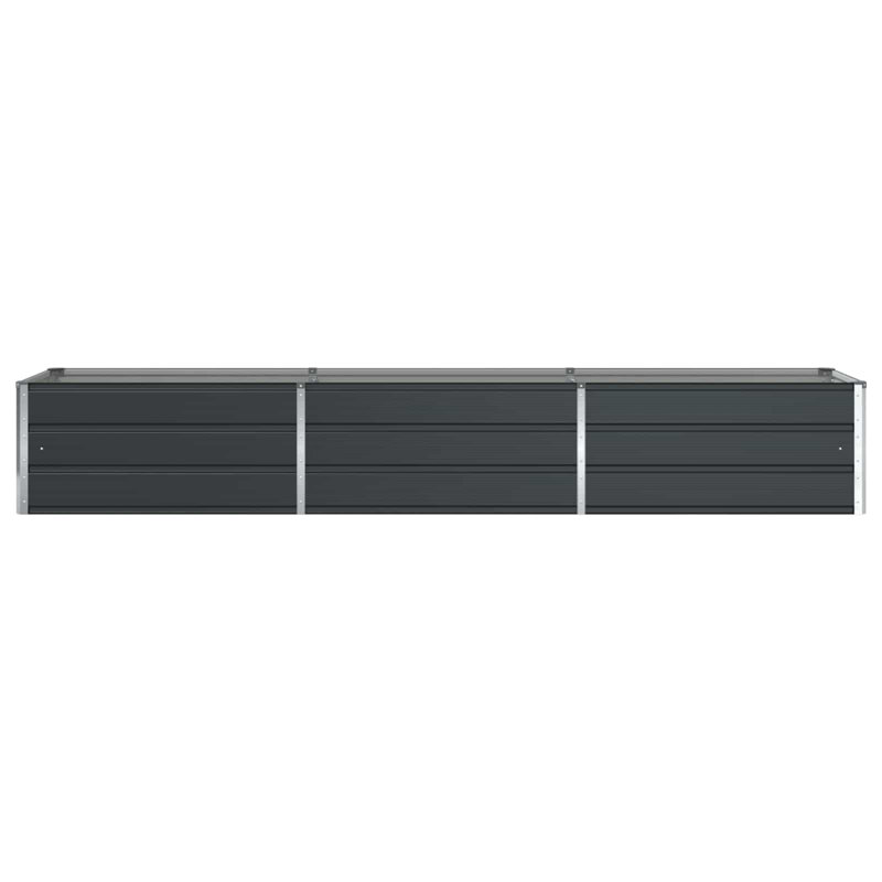 Planter Galvanised Steel, Anthracite, 45cm H x 290cm W x 50cm D