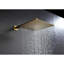 Système de douche mural en or brossé - Tête de douche à fixation à une poignée de pluie de 10 po avec douche à main, tuyau, valve et commande, fabrication, jet d'eau intense, agréable temps, or-117417267