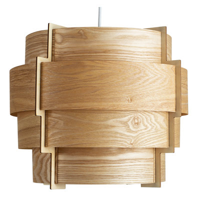 28 cm H Drum Pendant Shade ( Clip On ) in Brown