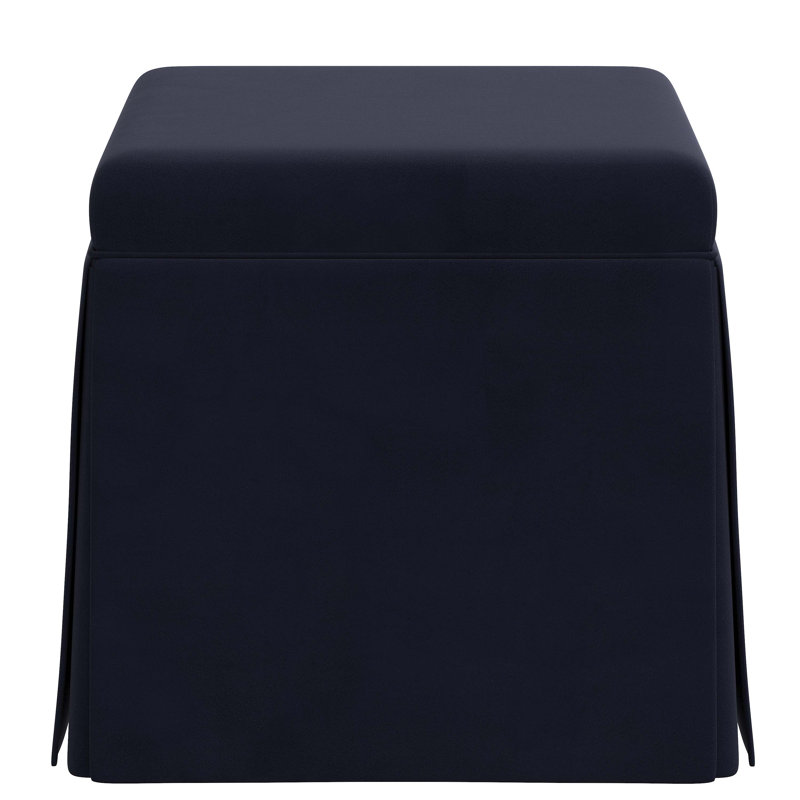 Repose-pieds avec rangement Bash, Velours performance encre classique