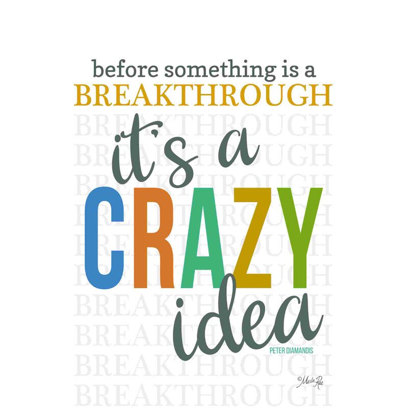 " Crazy Idea " by Marla Rae, 18" H x 12" W, No, Wrapped Canvas