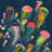 " Floating Jellyfish Indigo " by Eli Halpin Painting Print-2077386404