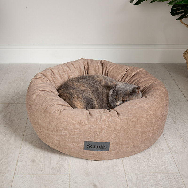 Polyester Pet Bed, Medium (12-18kg), Light Brown