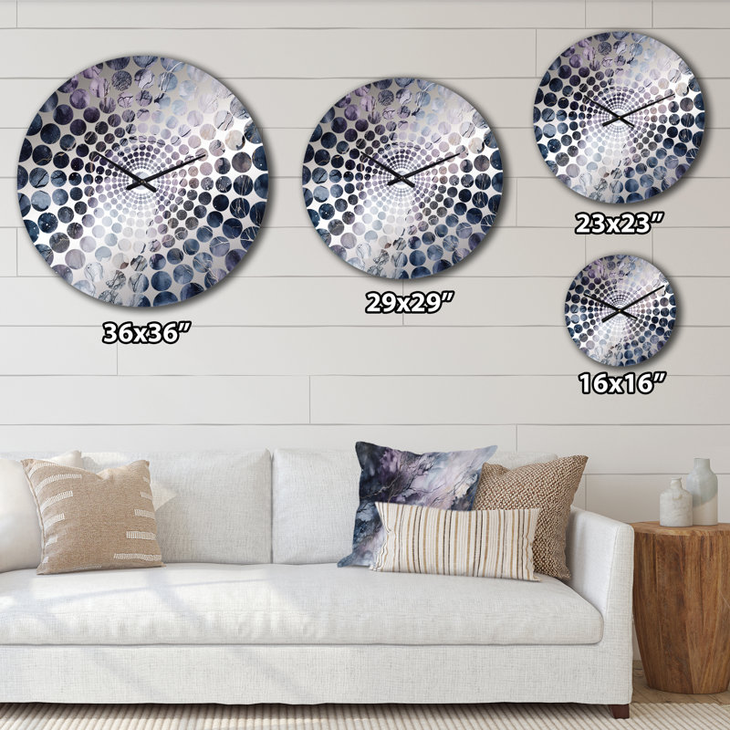 Albree - Horloge murale peinture abstraite, Petit