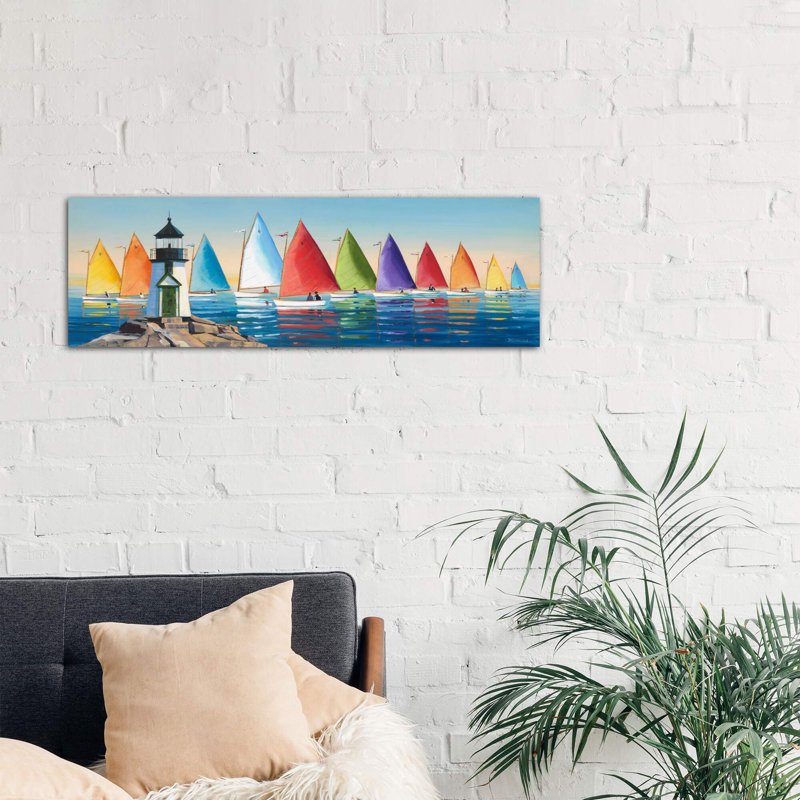 After The Races by Sally Caldwell Fisher - Wrapped Canvas Panoramic Print, 121.92 cm H x 40.64 cm W x 1.91 cm D
