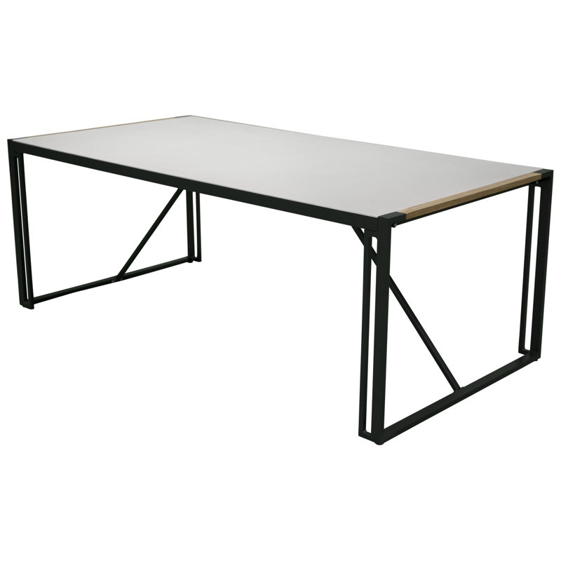 Deandre Rectangular Wood Metal Outdoor Dining Table , 200cm cm W 100cm cm D