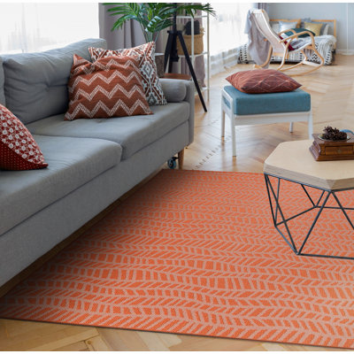 Tapis intérieur / extérieur orange Depuy