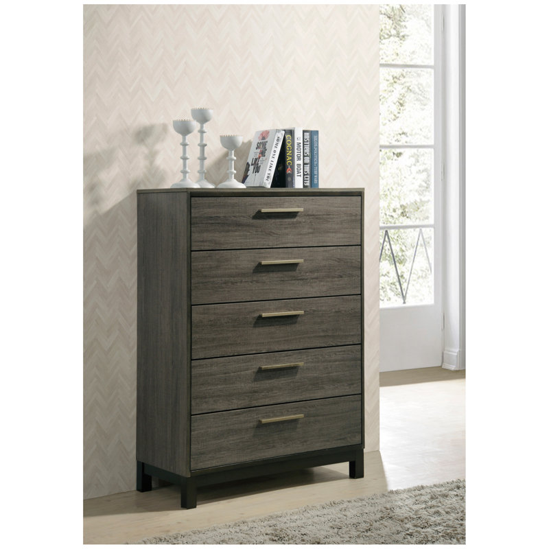 Ensemble de chambre, lit, commode, miroir, table de chevet, commode Ioana, Très grand lit