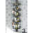 Adjustable Five-Tier Corner Shower Shelf With Hooks And Rust-Proof Pull-Out Brackets, 62-113 Inch Storage Rack