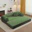 Canapé-lit 64,7 po en velours côtelé désossé, canapé futon modulaire, canapé en mousse à compression avec 2 coussins, aucun assemblage requis-1374894628-1369500009