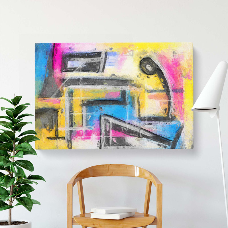 Abstract Art Painting Vol.51 - Wrapped Canvas Painting, 35cm H x 50cm W x 3cm D