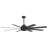 Cissline 65" Black Modern Ceiling Fan No Light with Remote Control for Living Room/Bedroom
