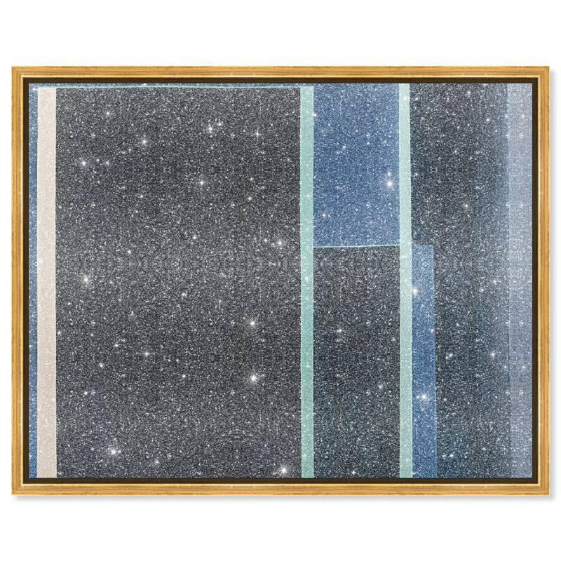 Desert Stillness I Canvas Abstract Print by Oliver Gal, Black Frame, 20 x 16, 21"H x 25"W, Gold Frame