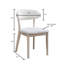  Ensemble de table de salle à manger 7 pièces en bois avec chaises rembourrées, blanc délavé-1047757278