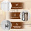 Armoire de salle de bain avec miroir, armoire à pharmacie murale avec 4 tablettes, armoire de rangement avec miroir