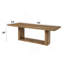 Table de salle à manger rectangulaire en bois avec base à tréteaux en chêne