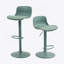 Ensemble de 2 tabourets de bar pivotants à hauteur ajustable en cuir synthétique avec dossier ergonomique, base robuste - vert menthe-949116338