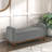 Gray Upholstered Mid-Century Modern Lift Top Storage Bench, Solid Wood Walnut Bedroom Piece Bench In Design, Fabric Upholstery,-1876824237