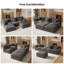 Canapé modulaire de 110,2 po avec repose-pieds en forme de U avec repose-pieds, sans assemblage requis-1479031441