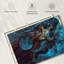 Abstrait bleu sous-marin Avery