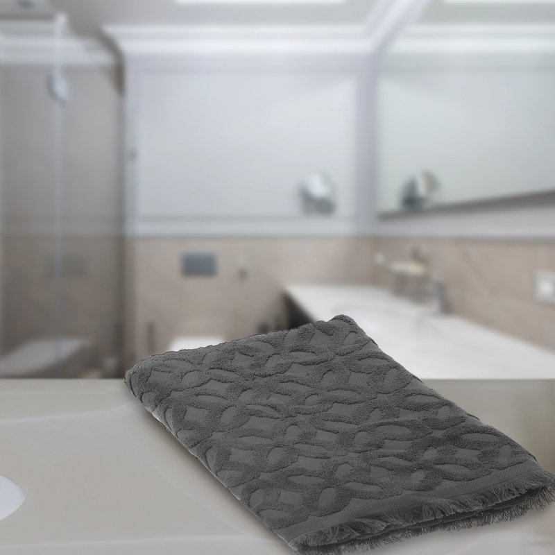 Drap de bain Avery 30 po x 60 po, Gris foncé