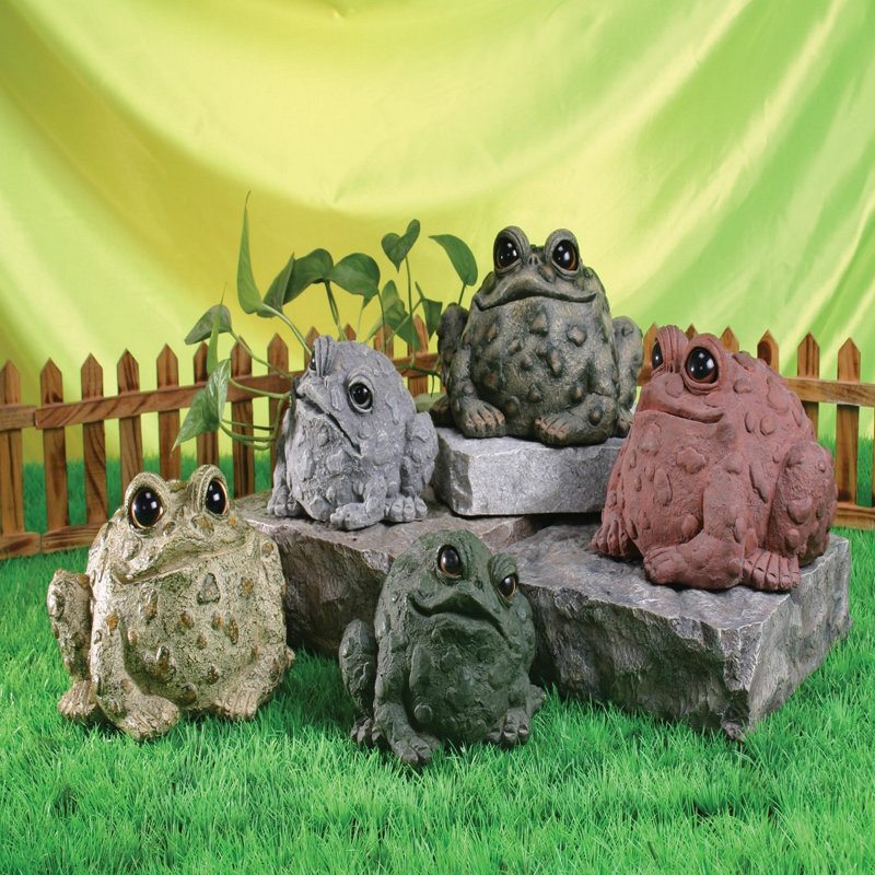 Natural Brown Large Classic Toad Garden Statue