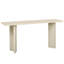 Console élégante avec pieds géométriques en placage de pin, style traditionnel américain, idéale pour la salle à manger ou le bureau. Finition lisse, aspect harmonieux, structure robuste pouvant supporter jusqu'à 54 kg.