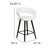 Palafox 24'' High Contemporary Vinyl Counter Height Stool with Wood Frame-45046348-24691097