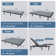 Zero Gravity Adjustable Bed, Massage, USB, Wireless Remote EE-3100
