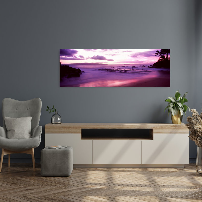 Maui Coast At Sunset Makena Maui Hawaii USA by Dan Merkel - Wrapped Canvas Panoramic Print, 40.64 cm H x 121.92 cm W