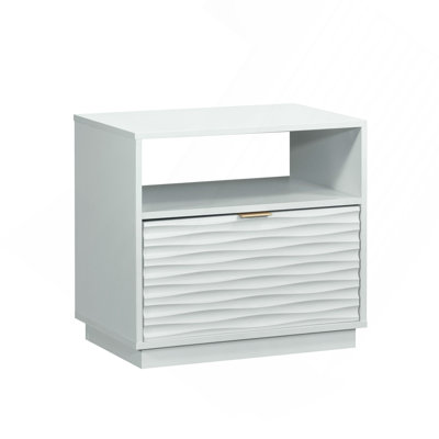 Table de chevet, finition blanche
