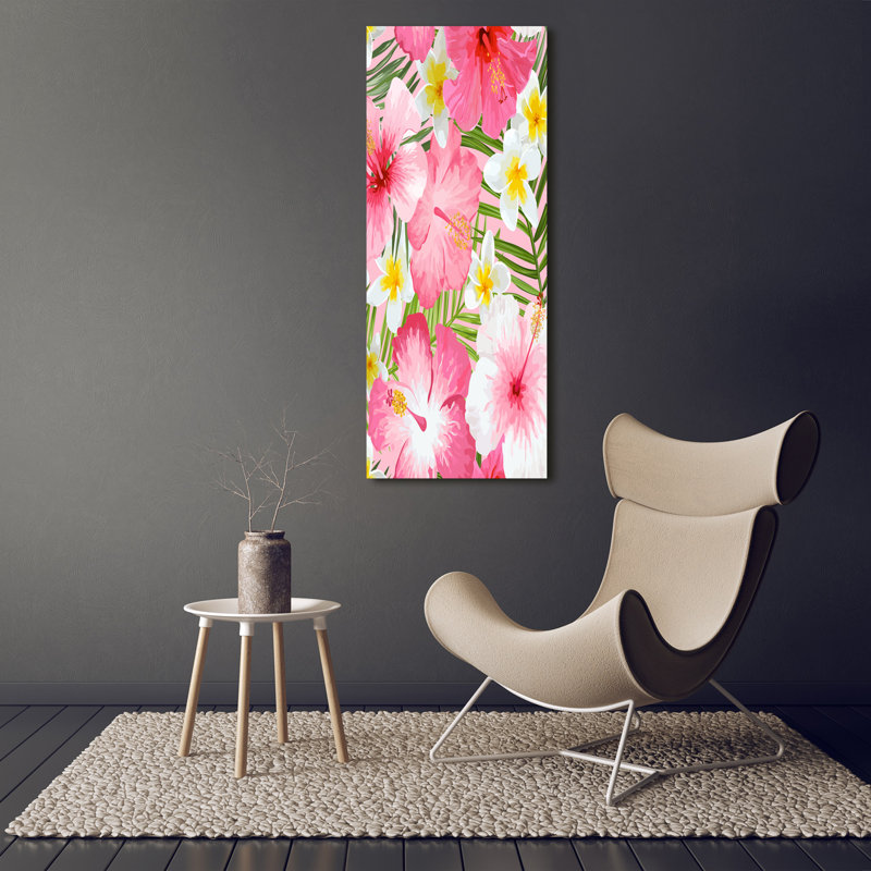 Tropical Flowers - Wrapped Canvas Print
