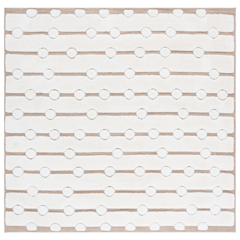 Celebrity 806 Performance Polka Dots Rug, Square 6'7"