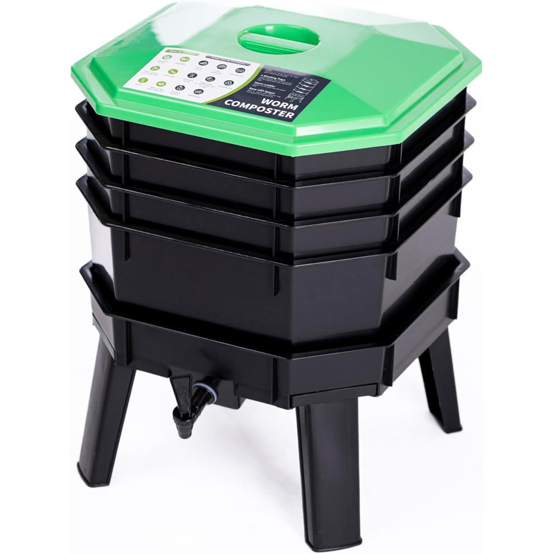 100% Recycled Polypropylene Plastic Worm Bin