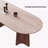 Oval Minimalist Dining Table Oval Solid Wood Base Dining Table-100998651