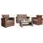 Pamalee 4 - Person Patio Conversation Sets with Cushions-939629211