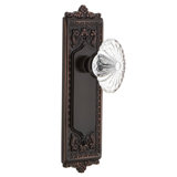 Egg & Dart Plate with Oval Fluted Crystal Door Knob