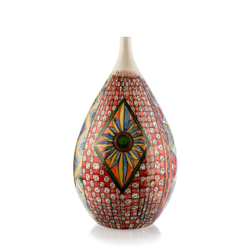 Caylan Handmade Ceramic Table Vase, 50cm H x 30cm W x 30cm D