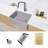 Stylish Undermount 30" Single Bowl Gray Composite Granite Apron Kitchen Sink-81172337
