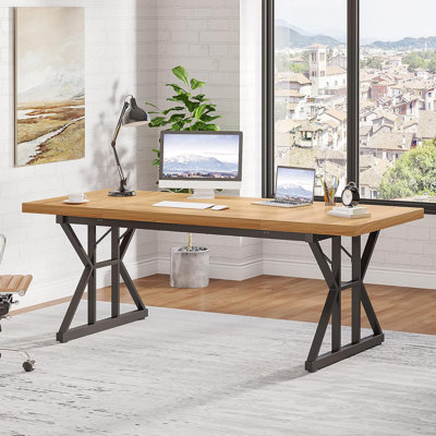 Metal Base Computer Desk