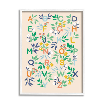 «Ba-884», encadré «Cottage Blooms Alphabet» par Dominika Godette