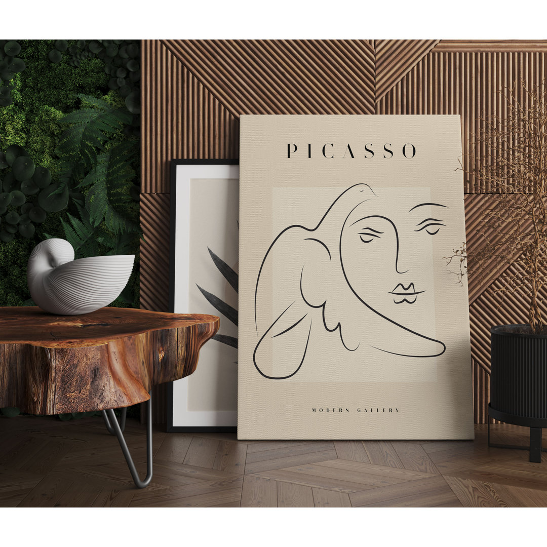 Picasso Art Collection  - Frau Mit Taube Als Leinwandbild Art_0844