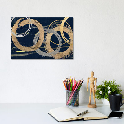Gold & Silver Atmosphere I by Susan Jill - Wrapped Canvas Print