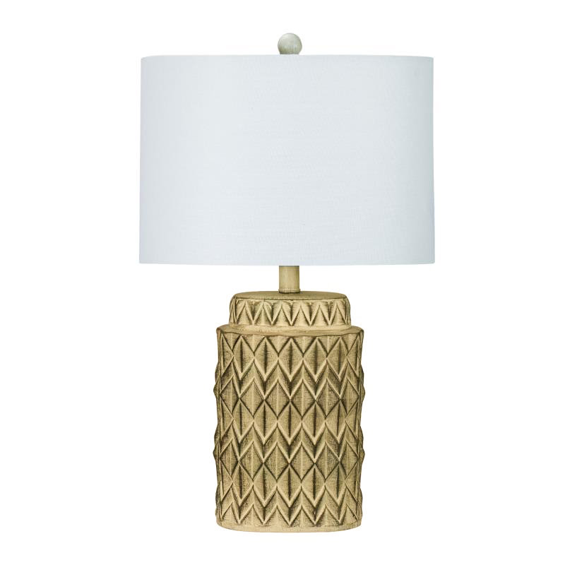 Lampe de table en résine Jandiel, H 24 po x l 14 po x P 14 po