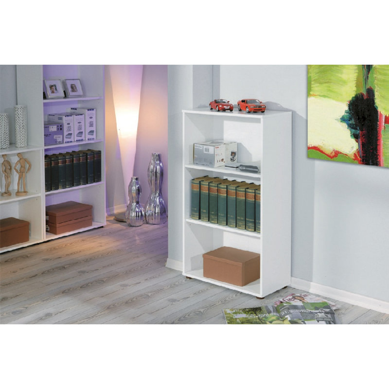 Anferny 110cm H x 60cm W Standard Bookcase, White