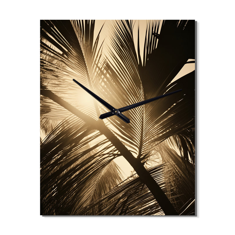 Charmecia - Horloge murale palmiers surdimensionnée, Petit