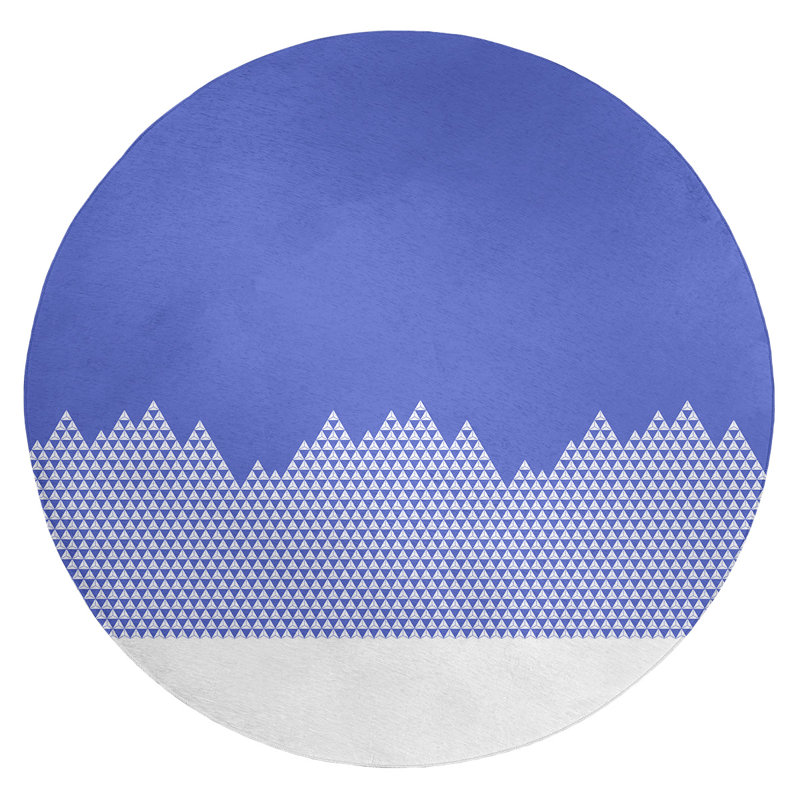 Tapis de mountain blue area, Rond 5 pi