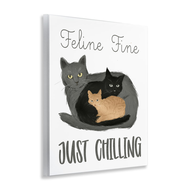 Feline Fine Just Chilling, plaque murale, design par Ziwei Li
