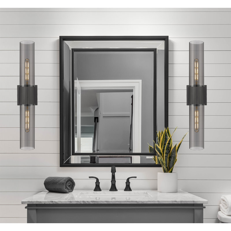 Mahue 2 - Light Dimmable LED Vanity Light, Smoke, Matte Black